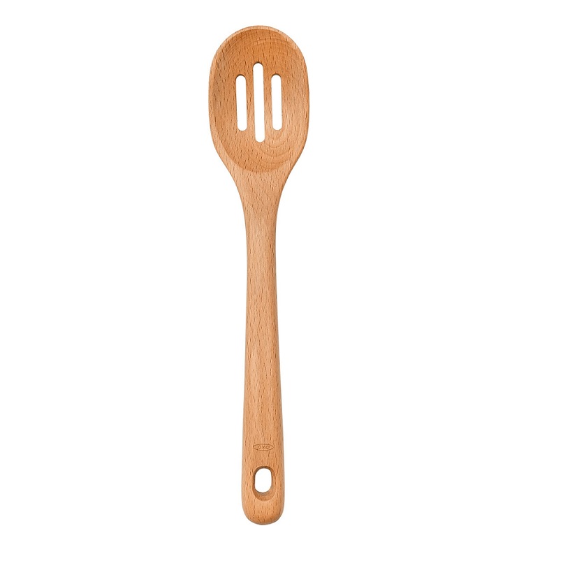 OXO Good Grips Large Wooden Slotted Spoon Berings