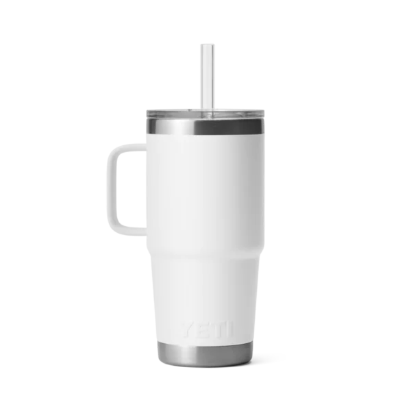 Yeti Rambler 25oz Mug with Straw Lid - White
