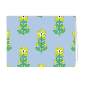 Buttercup Yellow Floral Folded Notecards