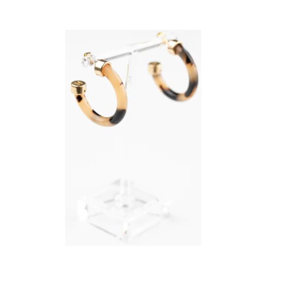 Tortoise Shell Mini Hoops