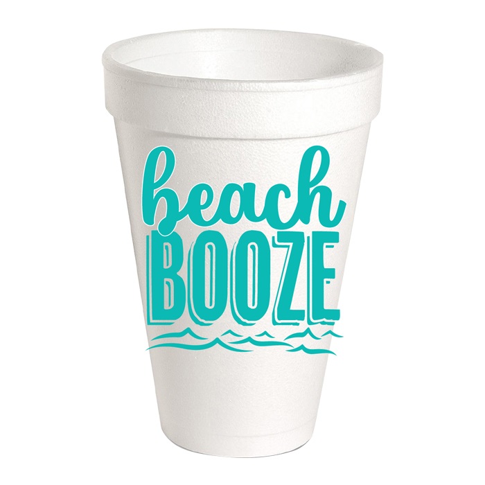 Beach Booze Styrofoam Cups
