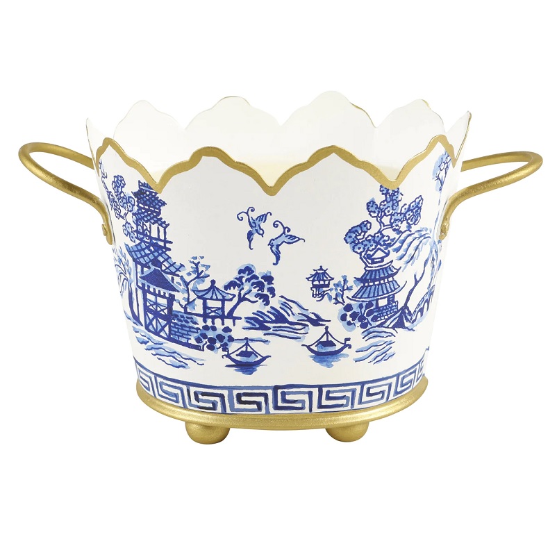 Blue Hydrangea 32 oz Chinoiserie Cachepot Candle