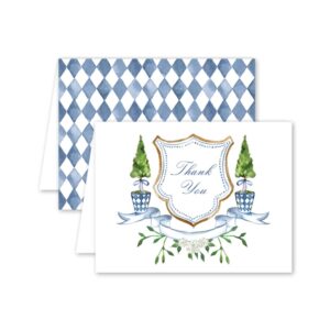 Blue Topiary Boxed Notecards