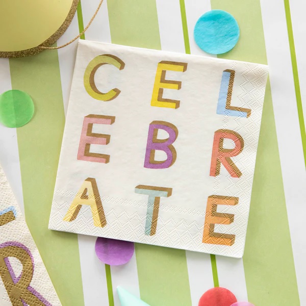 Hester & Cook Cocktail Paper Napkins Celebrate Berings