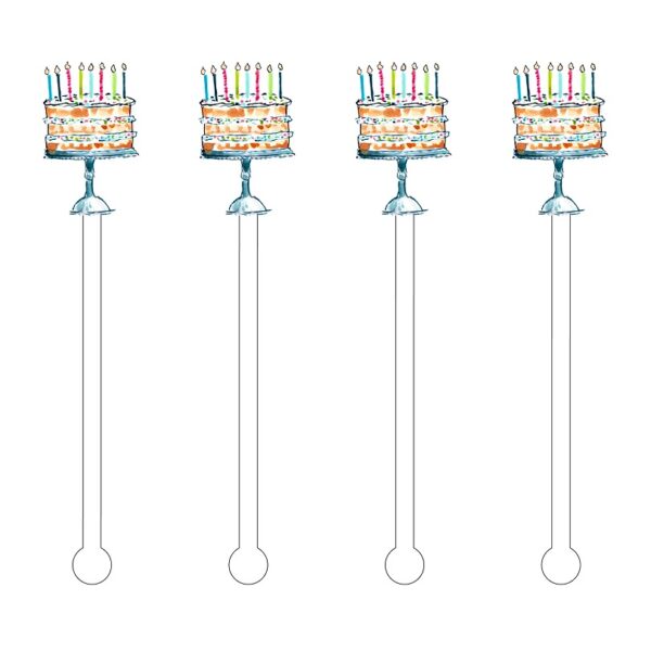 Happy Birthday Confetti Cake Stir Sticks