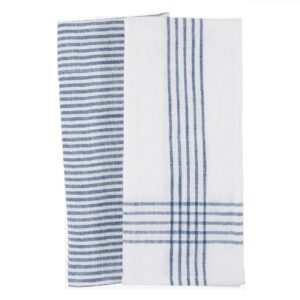 Monaco Washed Dish Towels - Dutch Blue