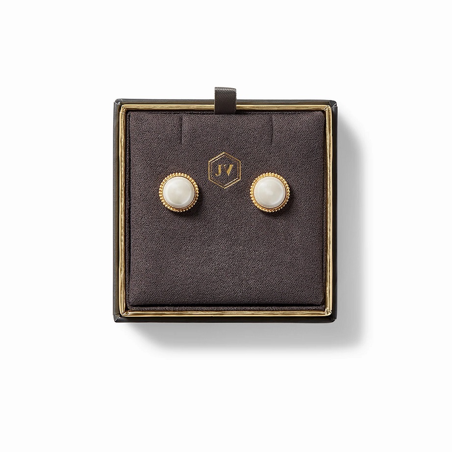 Julie Vos Fleur-de-Lis Pearl Stud