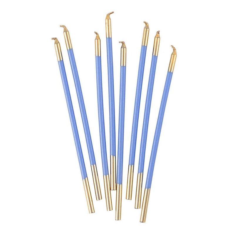 Caspari Birthday Slim Birthday Candles in Lavender & Gold Berings