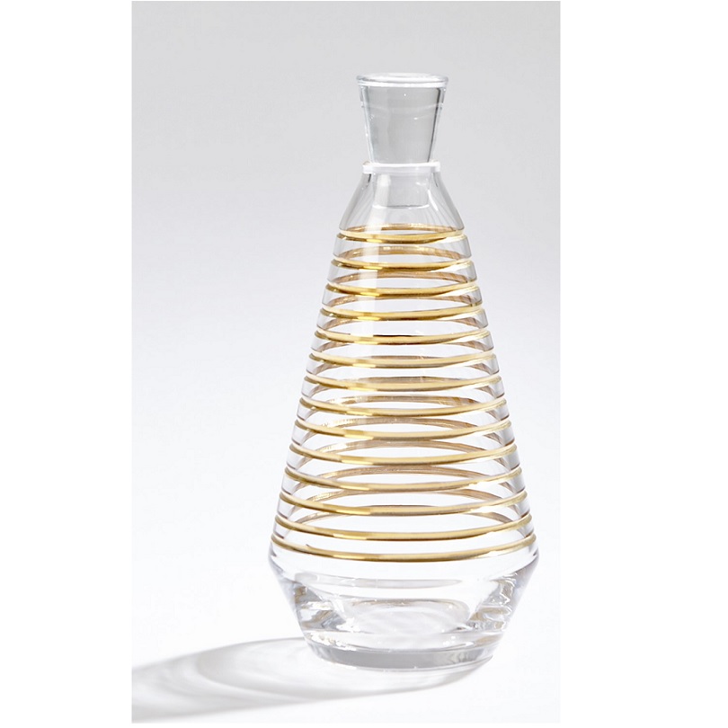 Gold Banded Decanter