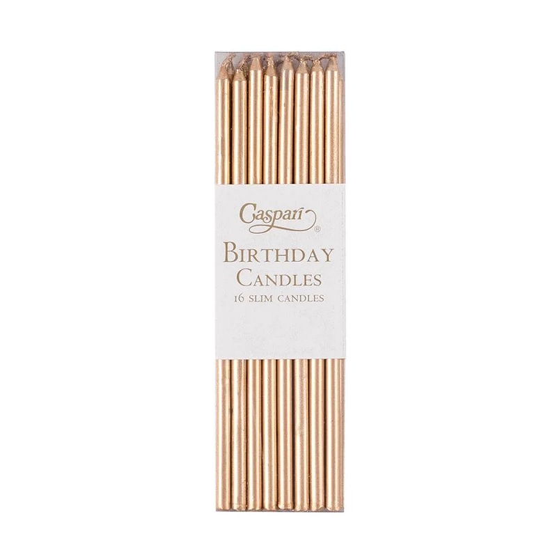 Caspari Birthday Slim Birthday Candles in Gold