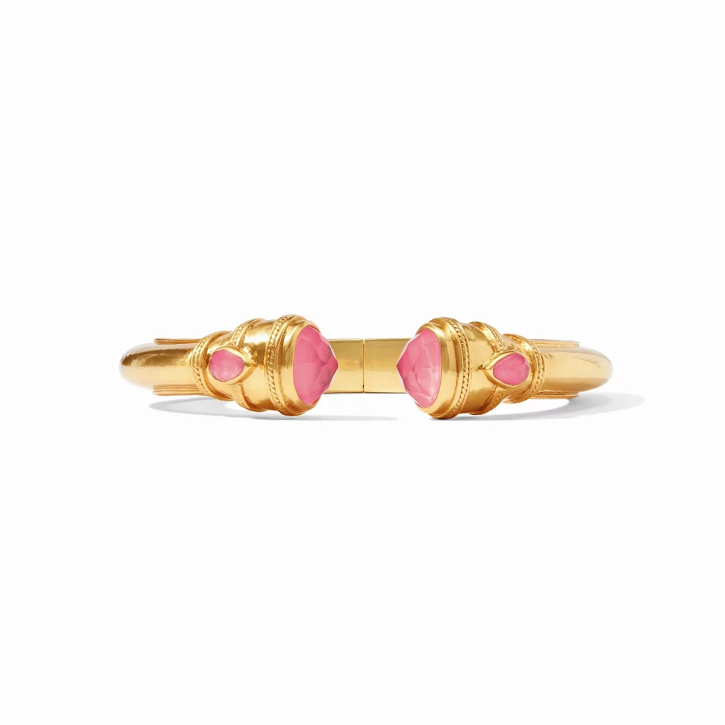 Julie Vos Cannes Demi Cuff - Iridescent Peony Pink