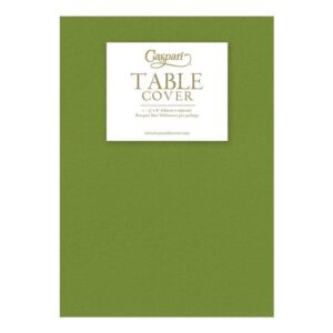 Caspari Paper Linen Solid Table Cover in Leaf Green