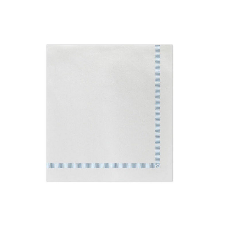 Vietri Papersoft Cocktail Napkins (Pack of 20) Light Blue Fringe Berings