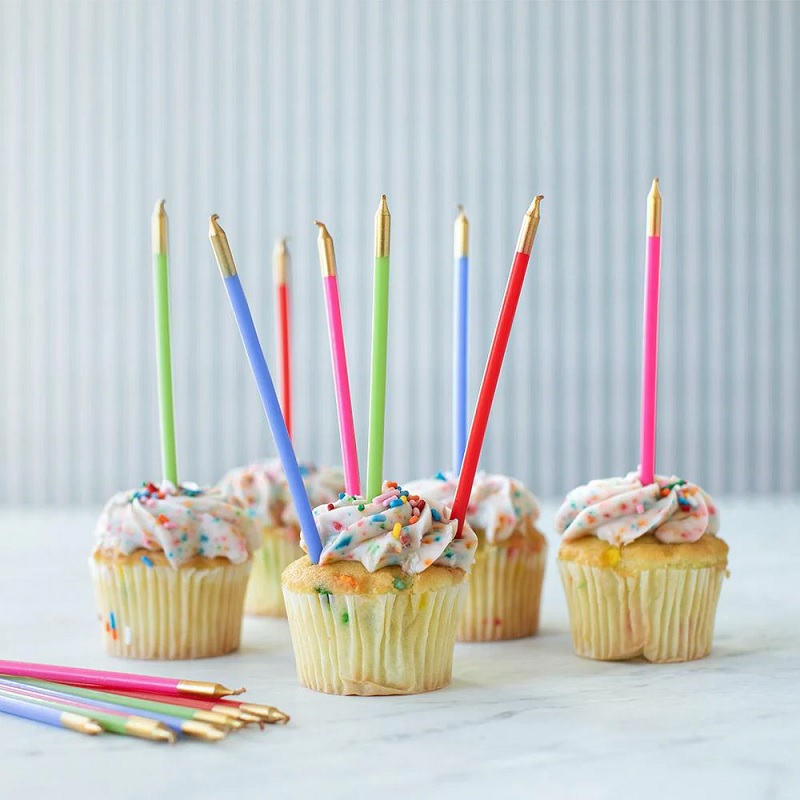 Caspari Birthday Slims Birthday Candles in Mixed Brights
