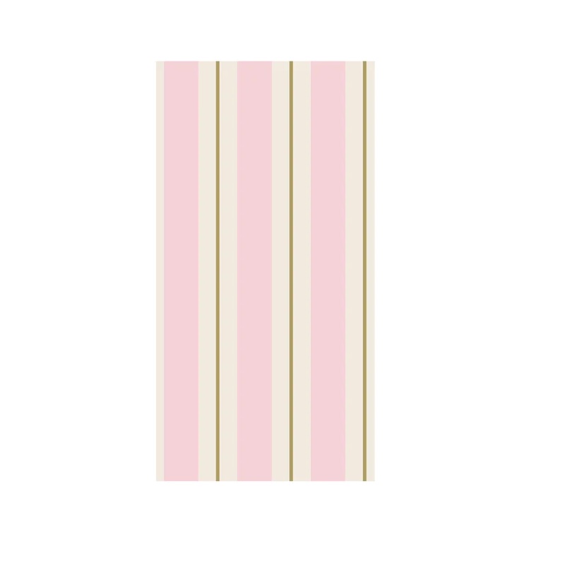 Pink & Gold Awning Stripe Guest Paper Napkins