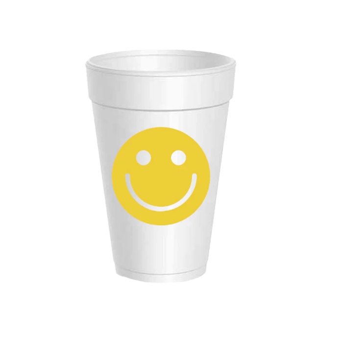 Smiley Face Styrofoam Cups