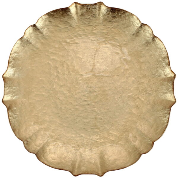 Vietri Baroque Glass Gold Cake Stand2