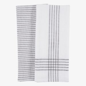 Monaco Washed Dish Towels - Frost Gray