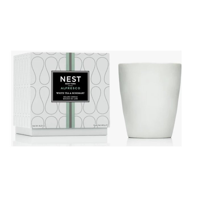 Nest White Tea & Rosemary Alfresco Deluxe Candle Berings