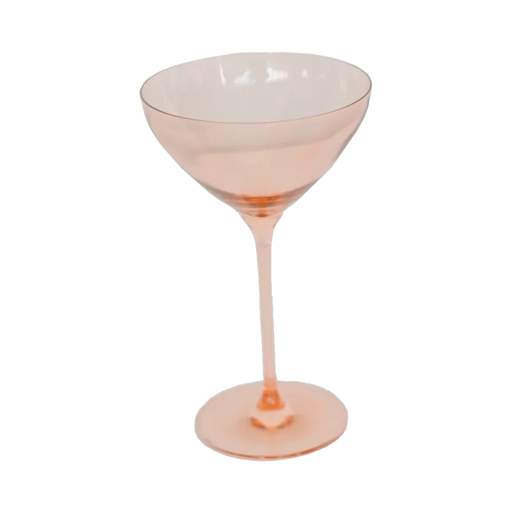 Estelle Colored Martini Glass - Blush Pink