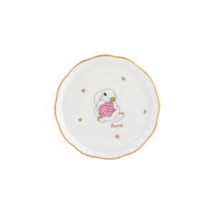 Herend Coaster with Bunny - Pink