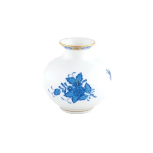 Herend Round Vase - Chinese Bouquet Blue