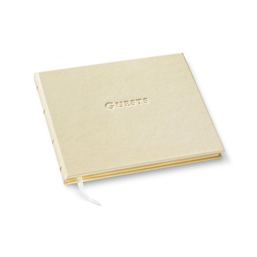 Leather Guest Book - Freeport/Ivory