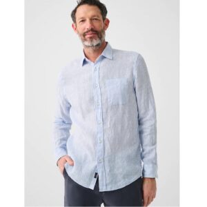 Faherty Linen Laguna Shirt - Summer Classic Stripe