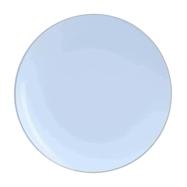 Luxe Party Round Plastic Dinner Plates - Ice Blue