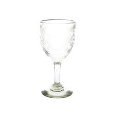 Rose Ann Hall Condessa Hand-Etched Clear Wine Glass
