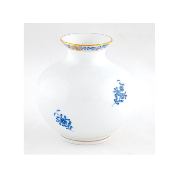 Herend Round Vase - Chinese Bouquet Blue