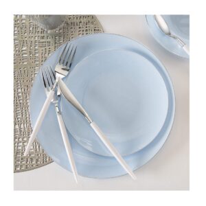 Round Dinner Plates - Ice Blue