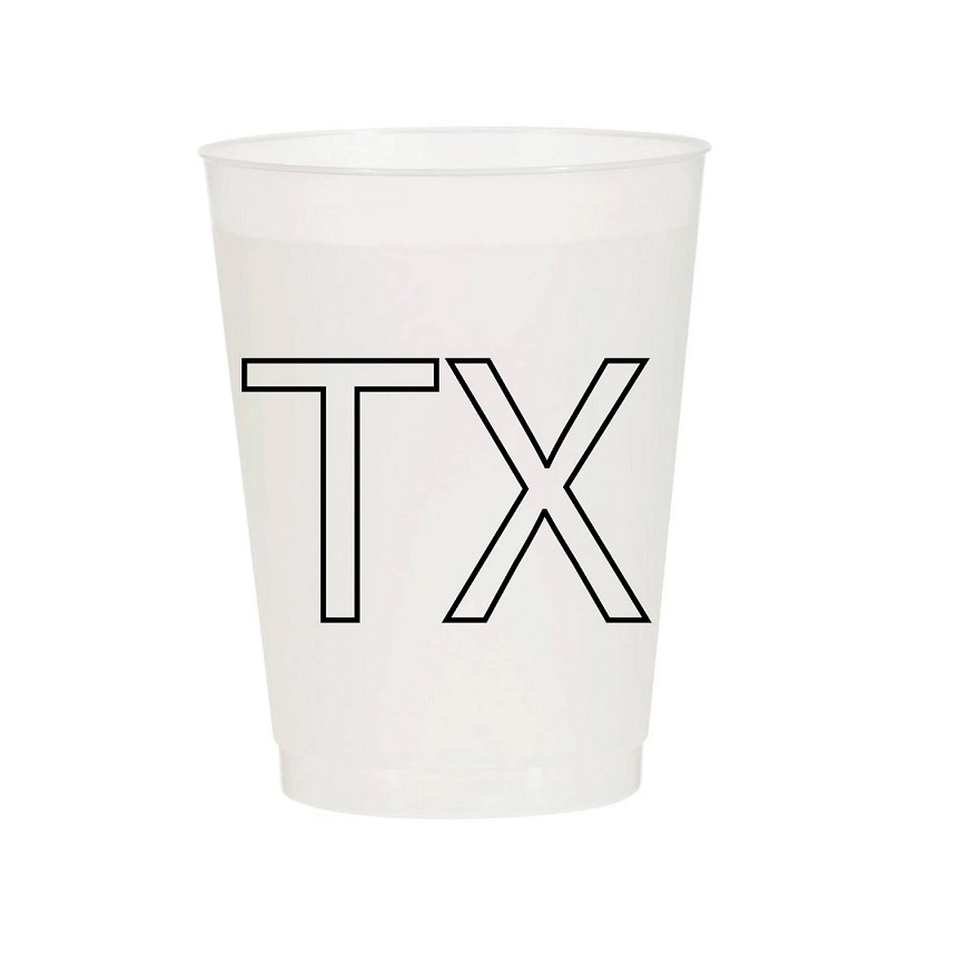 TX Set of 10 Reusable Cups