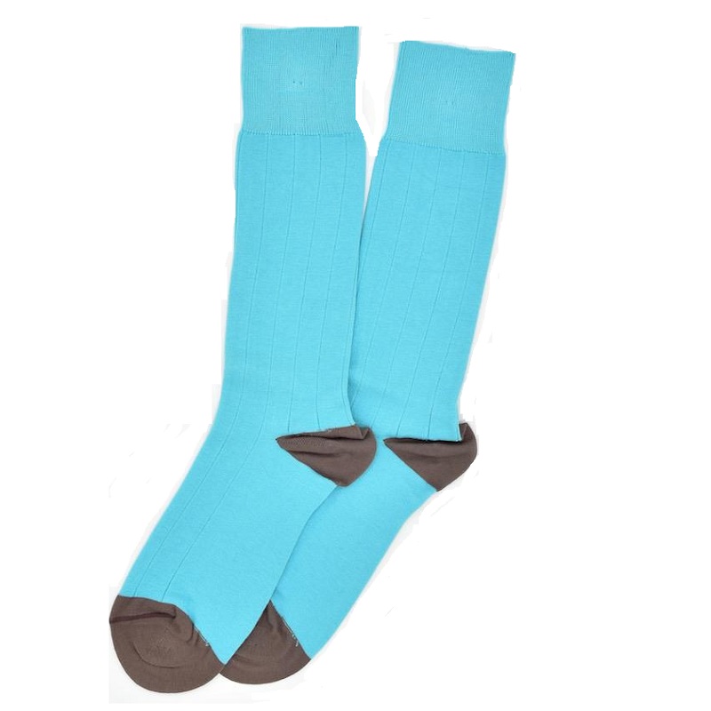 Pedigree Mid-Calf Socks - Turquoise