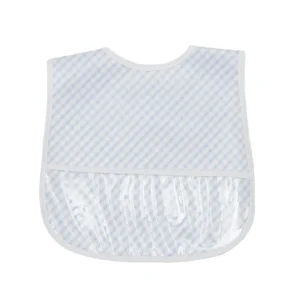 3 Marthas Wipeable Bib - Blue Check