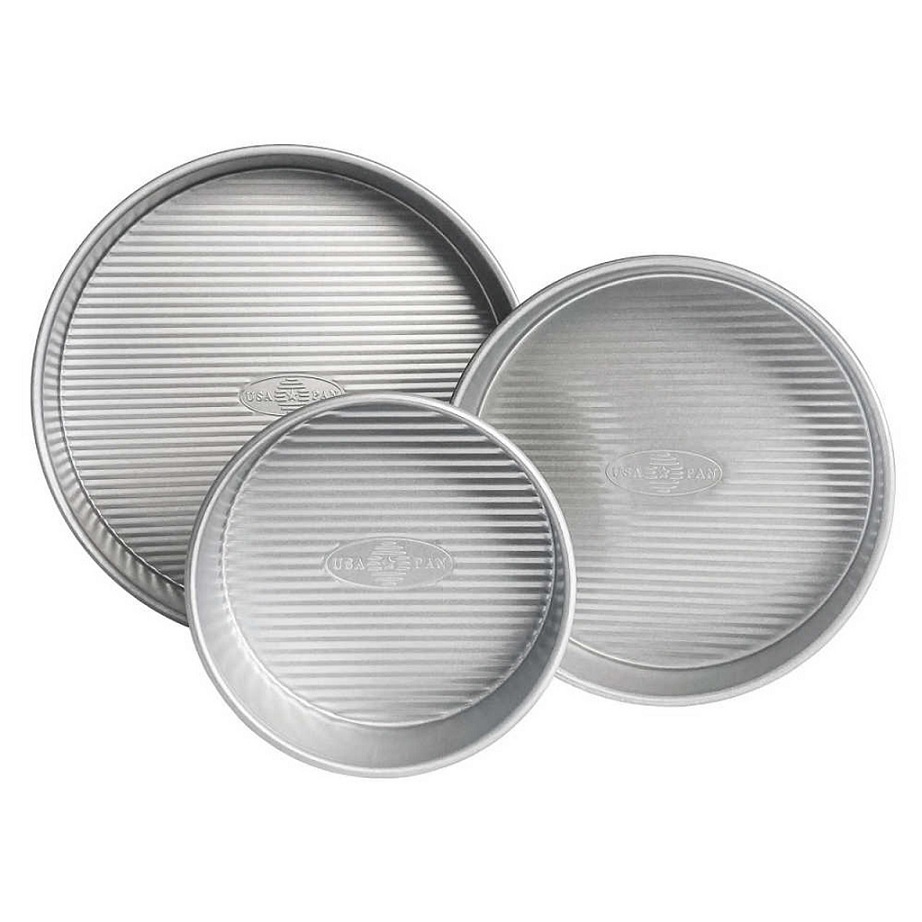 USA Pan 3-Piece Large Round Cake Pan Set