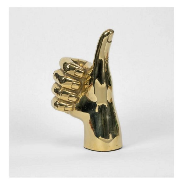 Thumbs Up or "Gig 'Em, Aggies" Hand Sign Sculpture in Brass