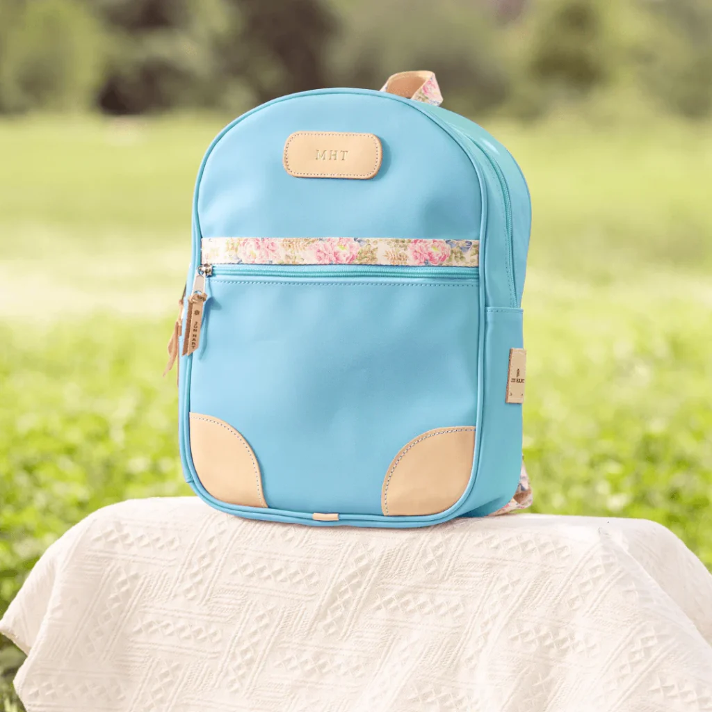 Jon Hart Backpack – Ocean Blue with Peony Webbing