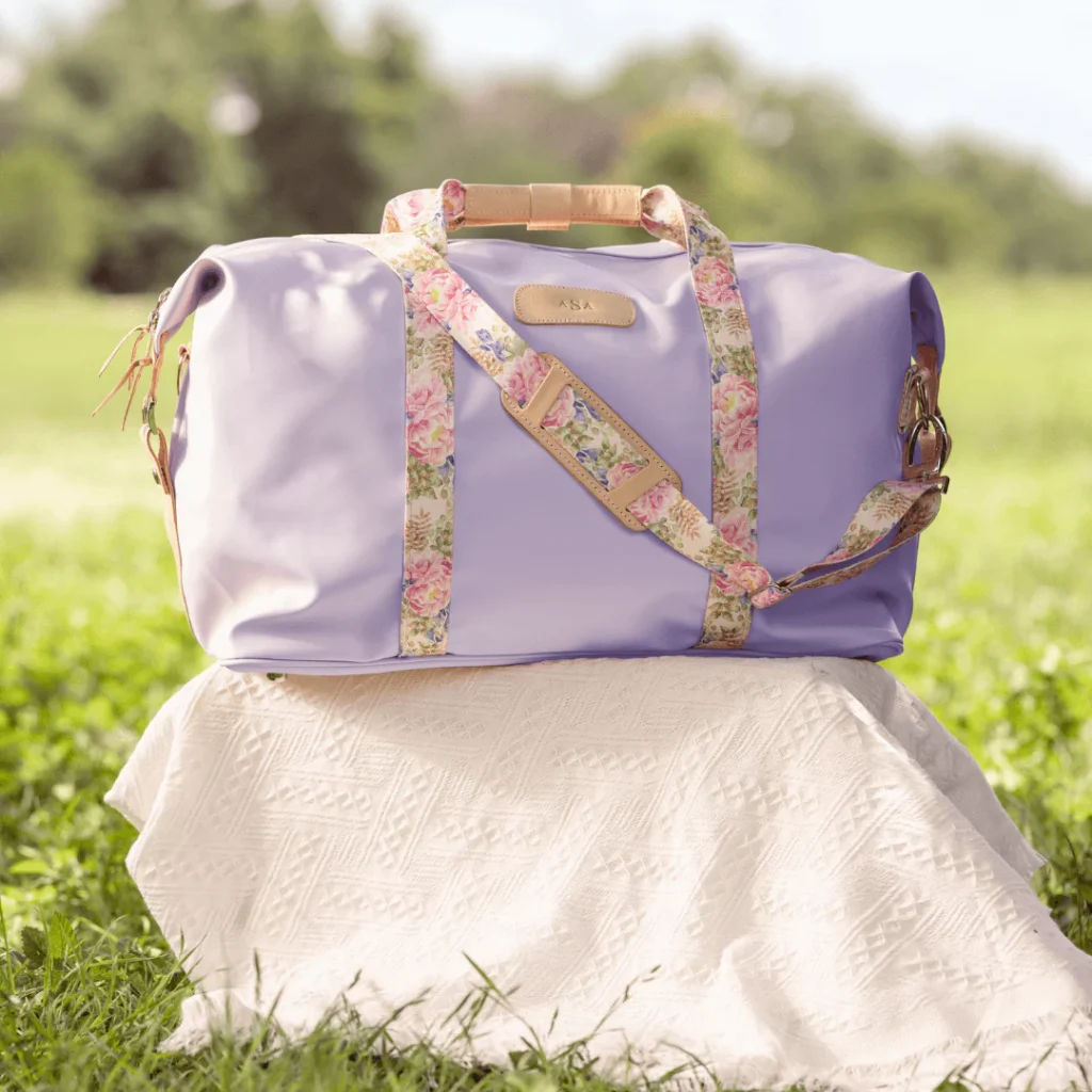 Jon Hart Weekender - Lilac with Peony Webbing