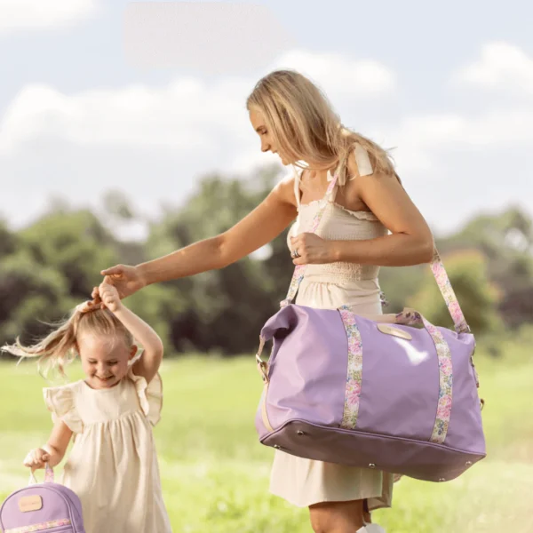 Jon Hart Weekender - Lilac with Peony Webbing2