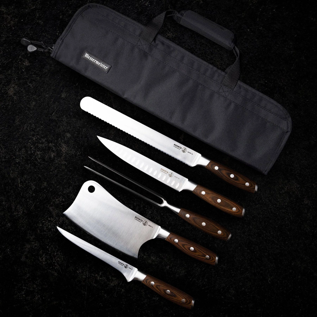 Messermeister Avanta Pakkawood 6 Piece Pro BBQ Knife Set