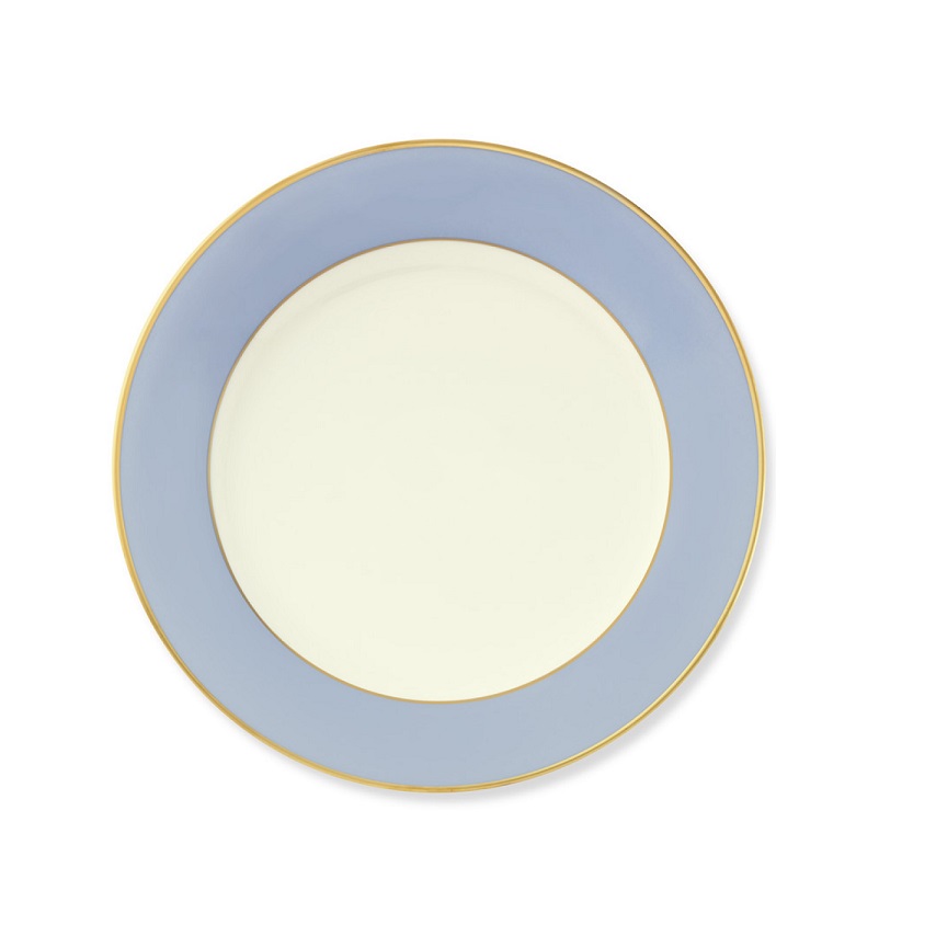 Pickard Color Sheen Dinner Plate - Blue/Gold