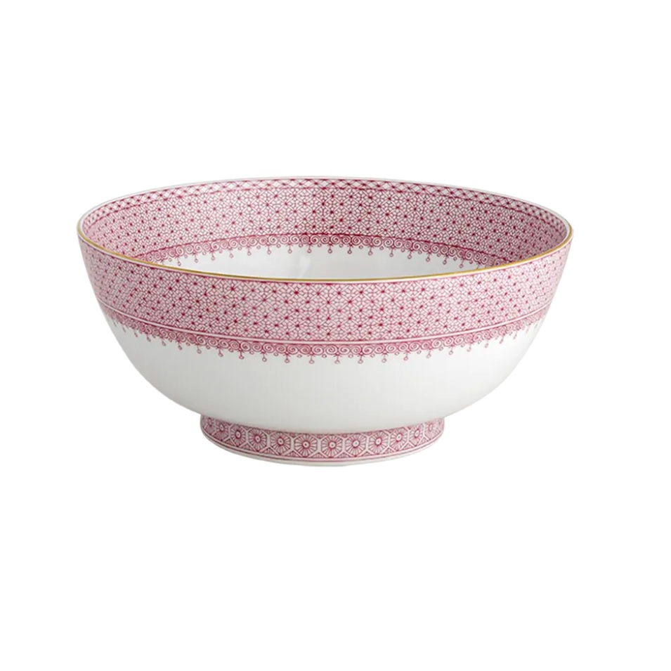 Mottahedeh Pink Lace Round Bowl