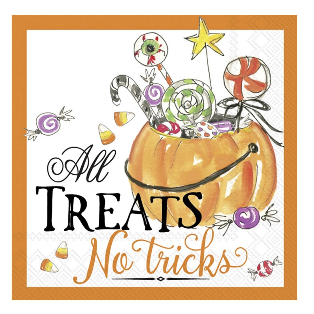 All Treats No Tricks Cocktail Napkins Berings