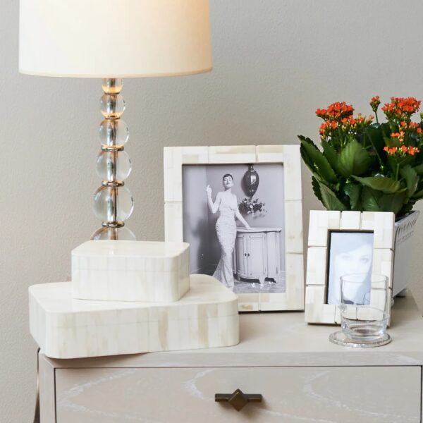 Ivory Bone Inlaid Box, Large