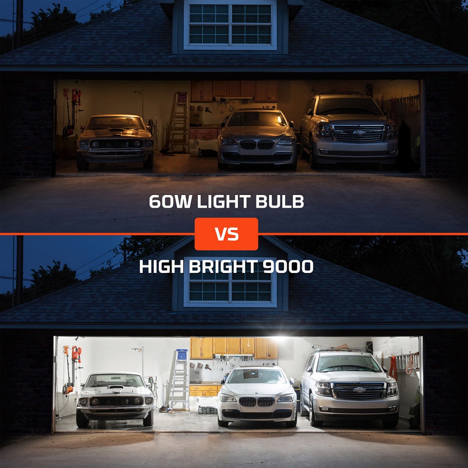 NEBO HIGH BRIGHT™ 9,000 Lumen LED Garage Light – LED Shop Lights, Work  Lights, Utility Lights