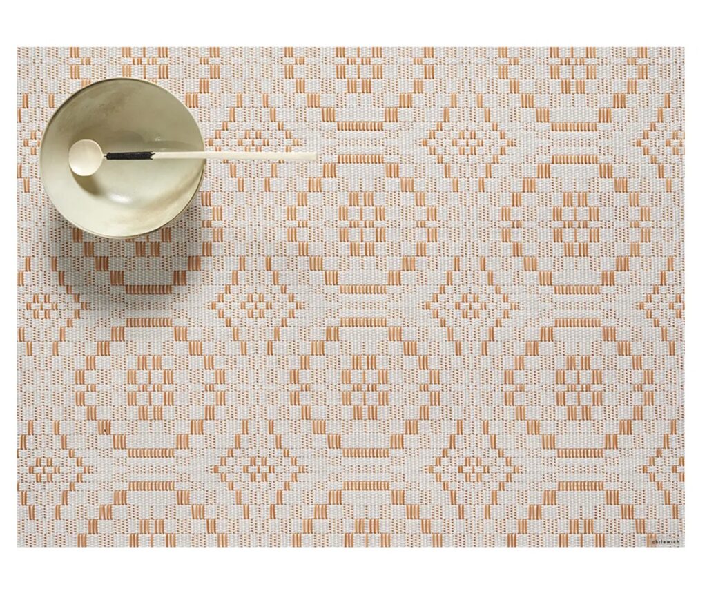 Chilewich Overshot Rectangle Placemat - Butterscotch