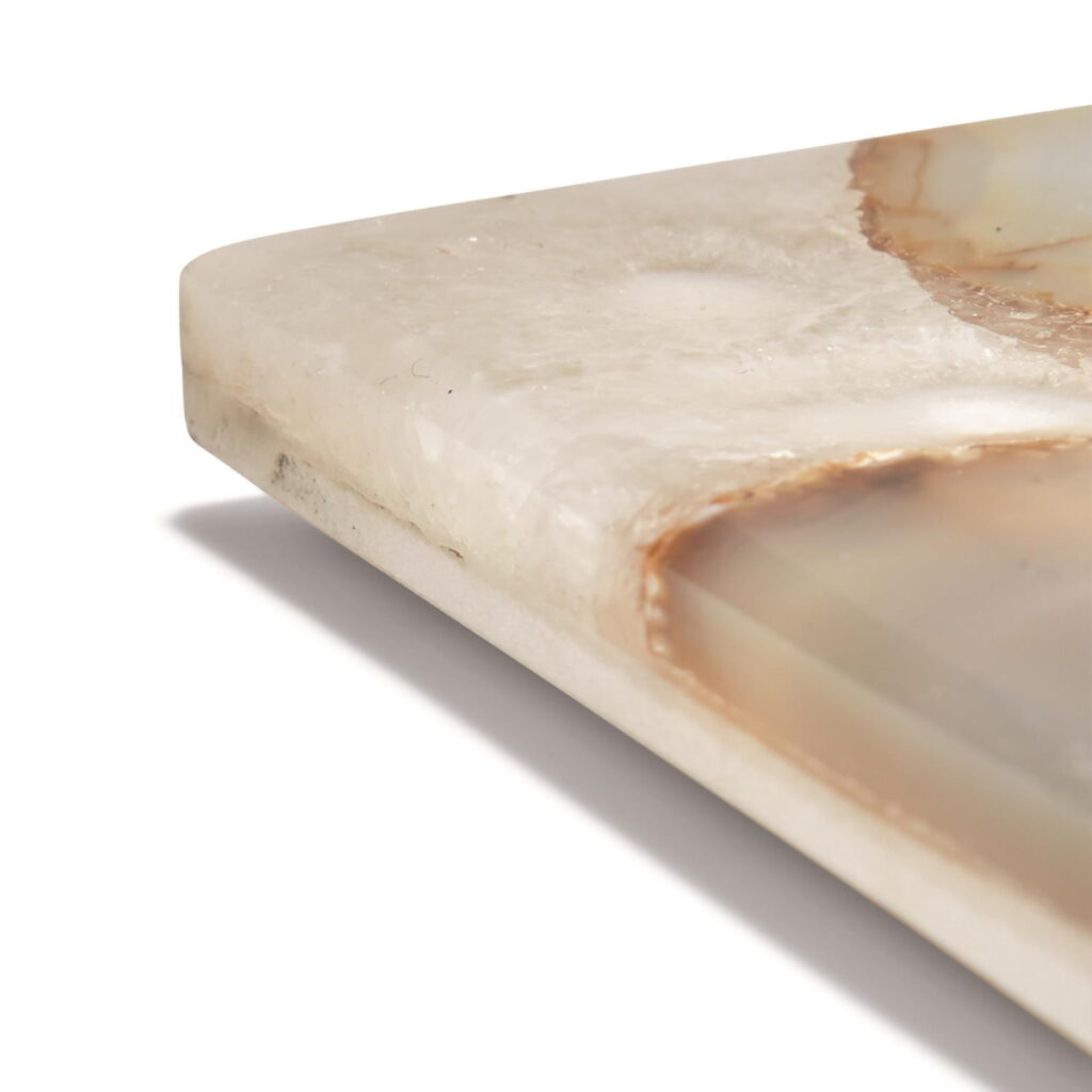 Agate Coasters with Marble Base