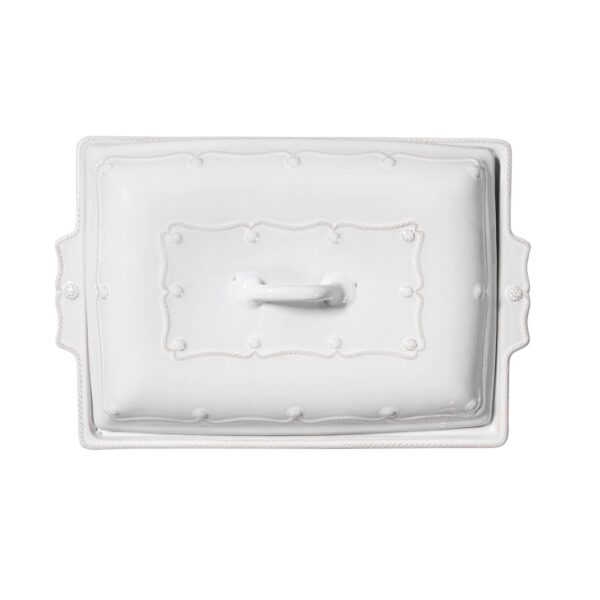 Juliska Berry & Thread 13" Rectangular Baker with Lid - Whitewash