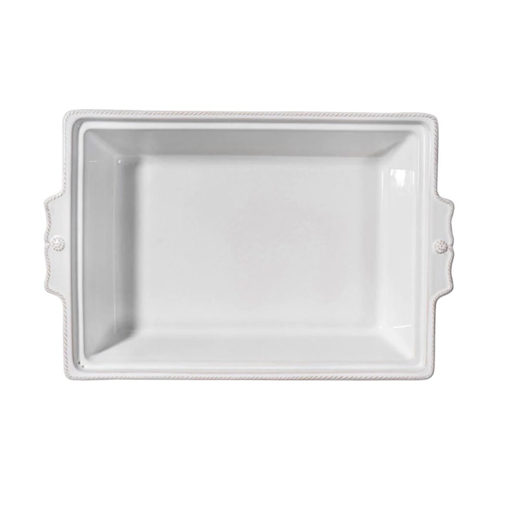 Juliska Berry & Thread 13" Rectangular Baker with Lid - Whitewash